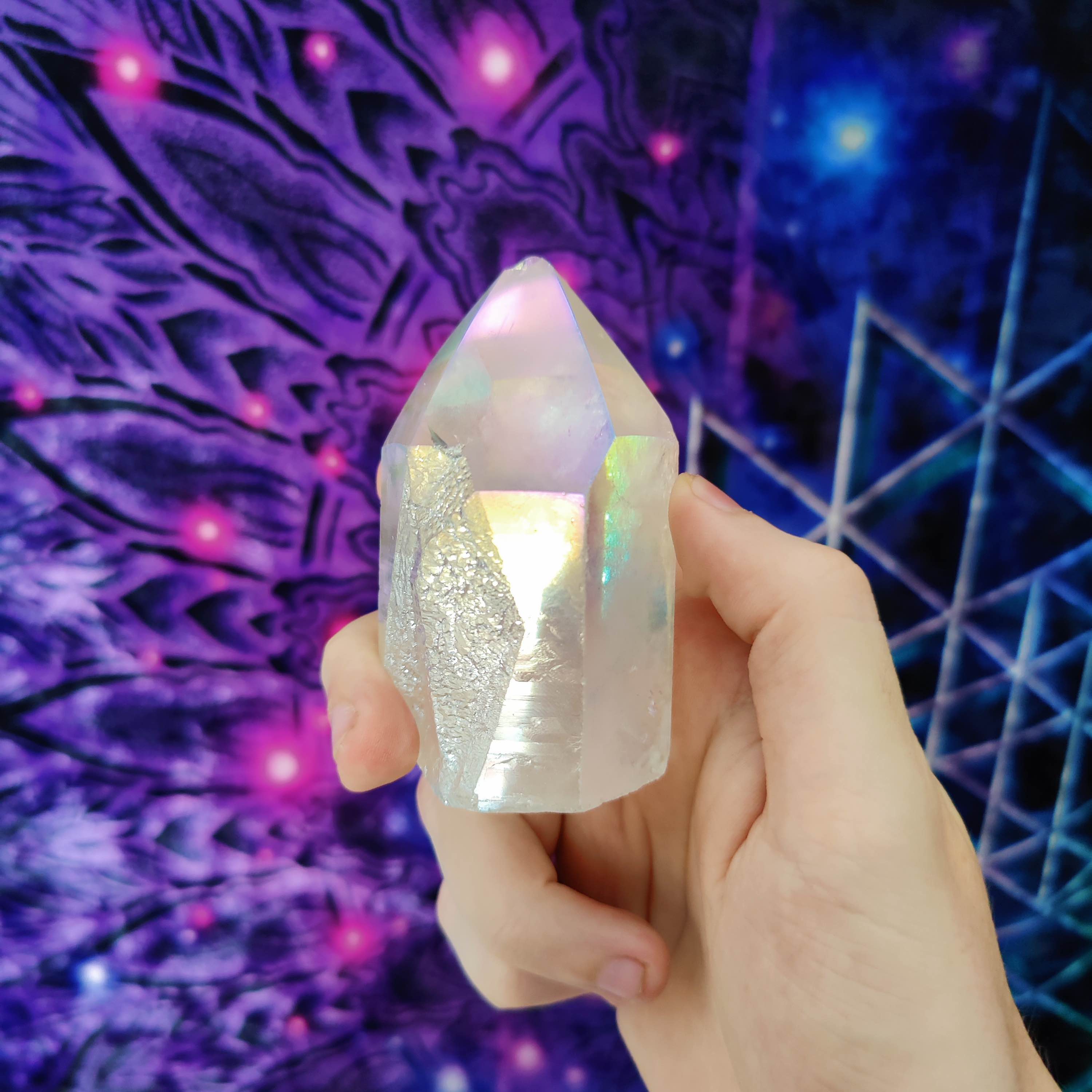 #159 Rainbow Angel Aura Quartz - PrimalAlchemy