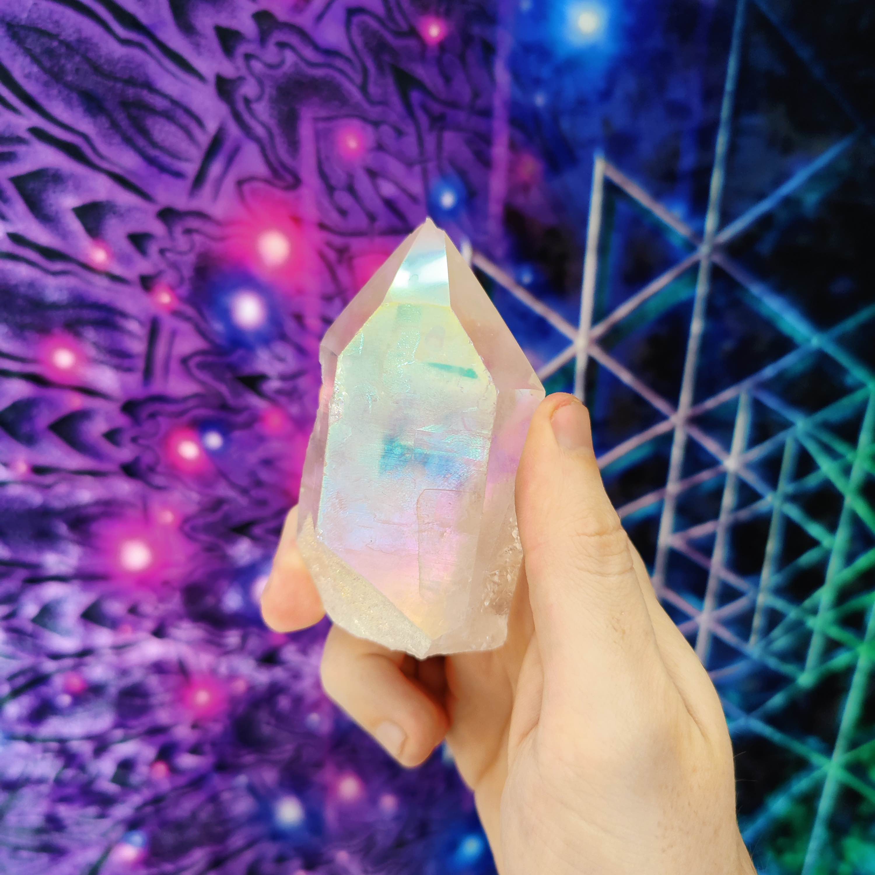 #159 Rainbow Angel Aura Quartz - PrimalAlchemy