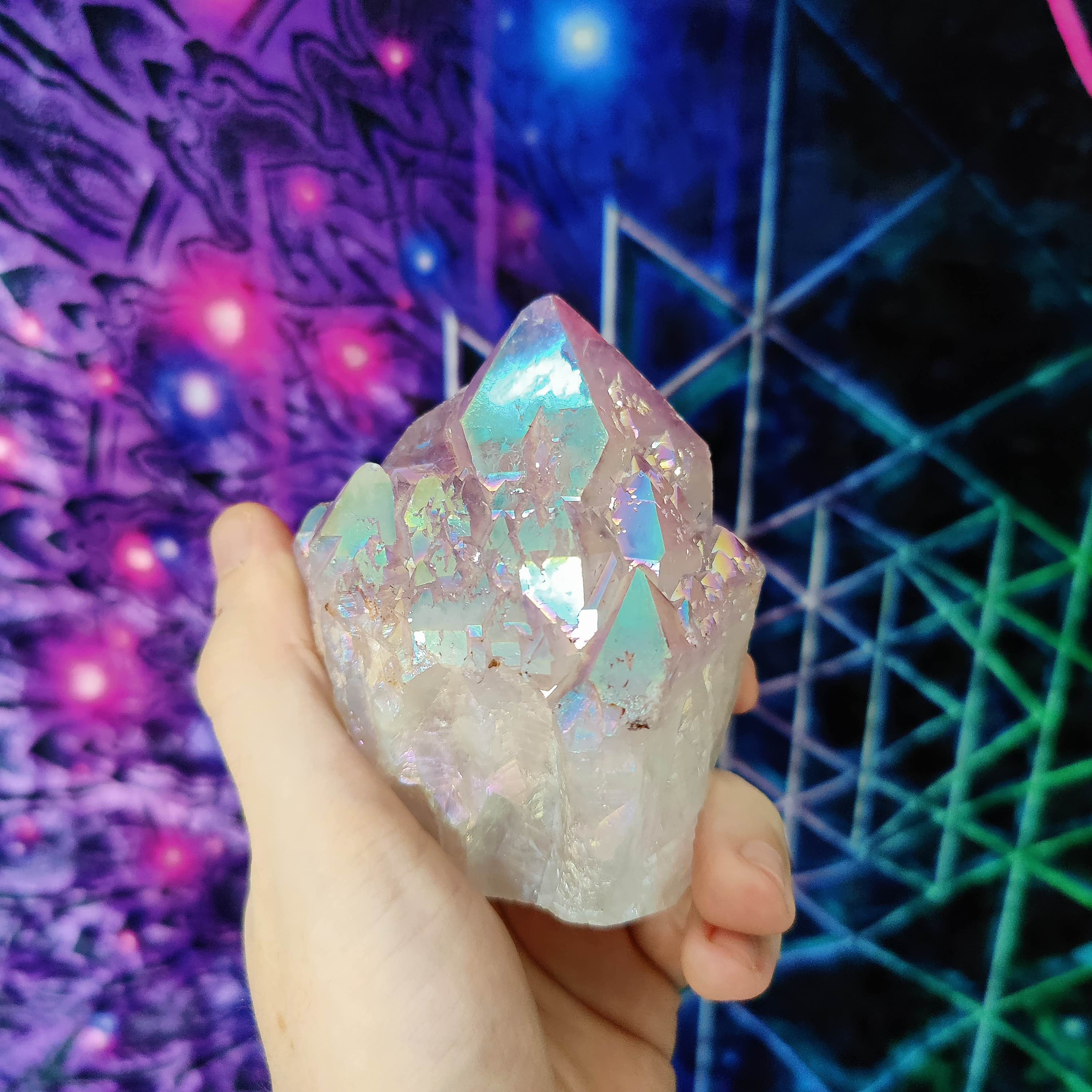 #160 Rainbow Angel Aura Quartz - PrimalAlchemy
