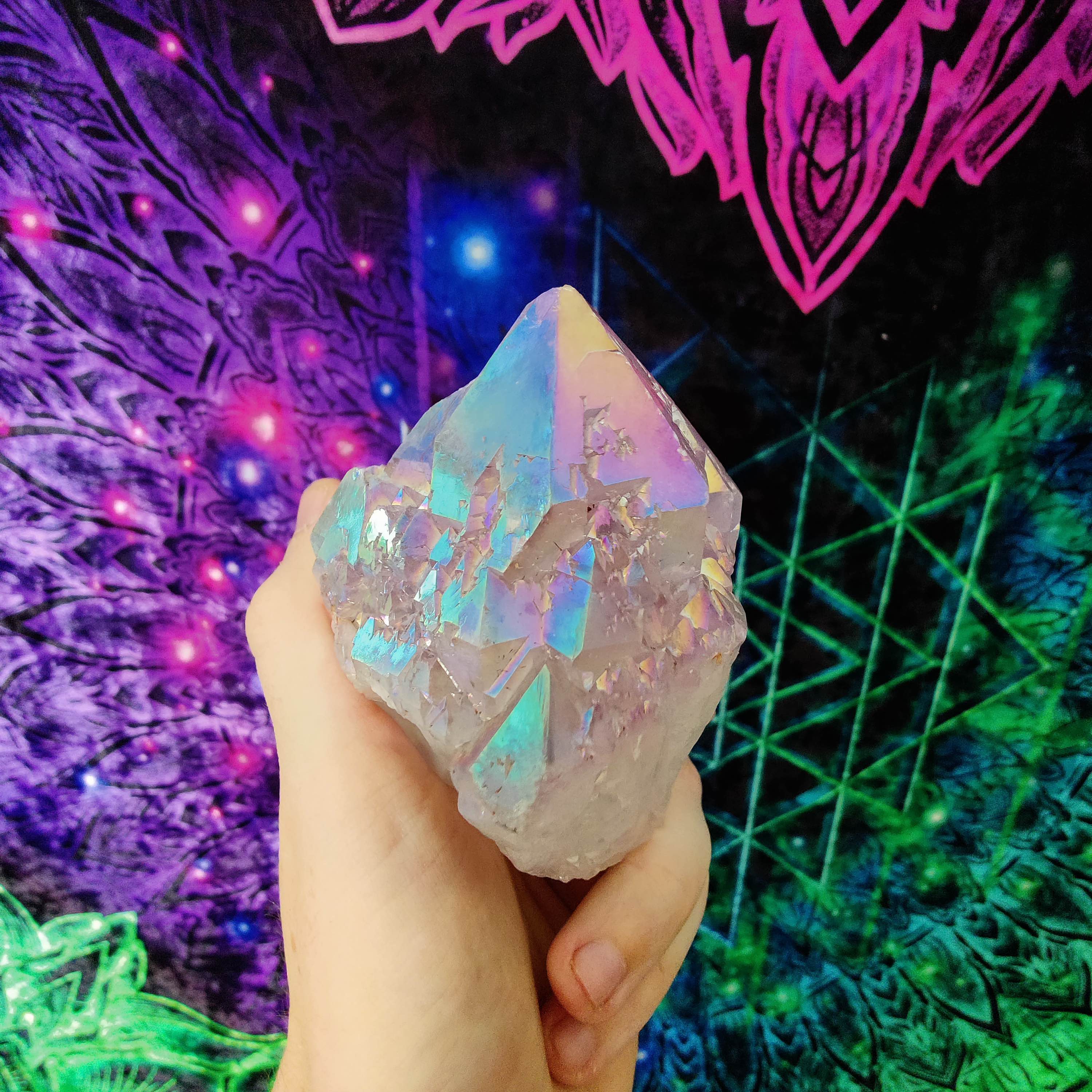 #160 Rainbow Angel Aura Quartz - PrimalAlchemy