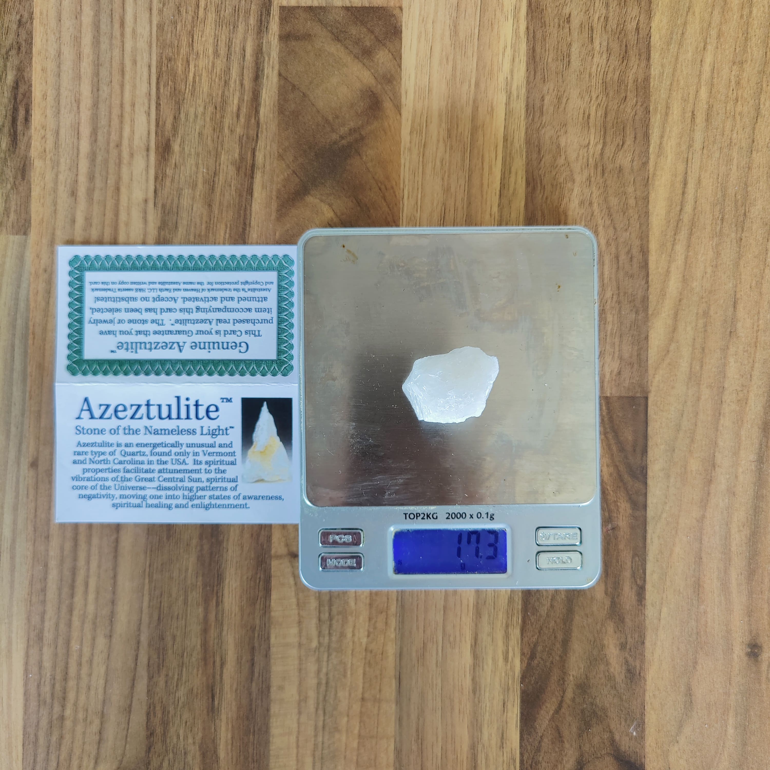 #182 Azeztulite™ ∞ 17.3g - PrimalAlchemy