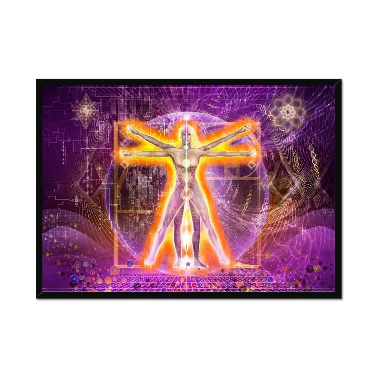 Vitruvian GodSelf Framed Print - PrimalAlchemy