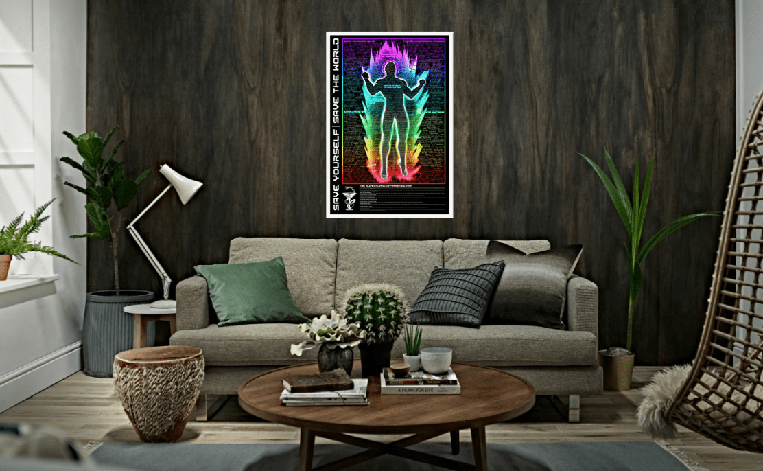 The Superhuman Optimisation Map Framed Print - PrimalAlchemy