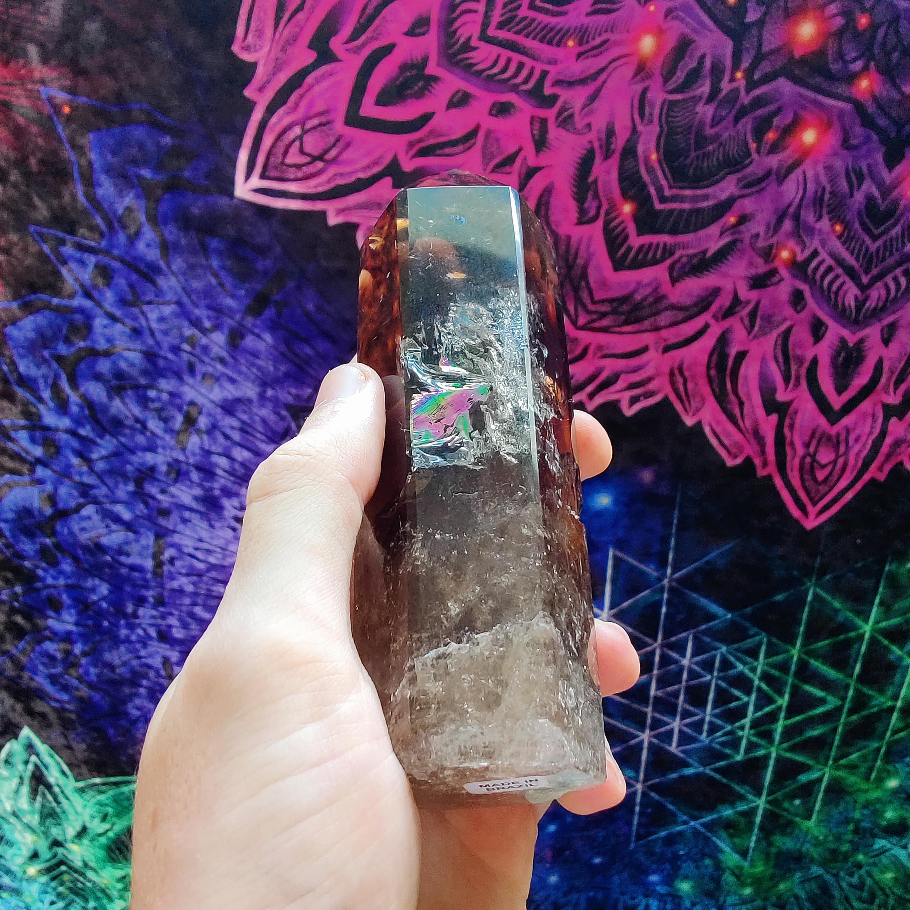 #198 Rainbow Smokey Elestial Quartz - PrimalAlchemy